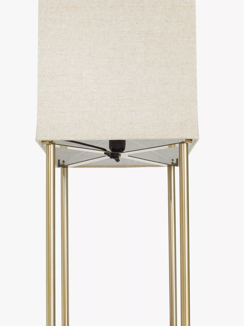 John Lewis Harrison floor lamp walnut shelves steel, imported from the UK