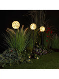 NOMA crackle ball stake lights warm white set of 3, UK version