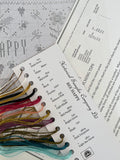 Historical Sampler Bee Happy cross stitch kit 18x24, imported from the UK