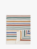 John Lewis striped knitted cotton baby blanket 100 x 80cm, UK version