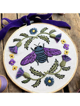 John Lewis MakeBox & Co Violet Bee Embroidery Hoop Kit- Buy online at McGrocer