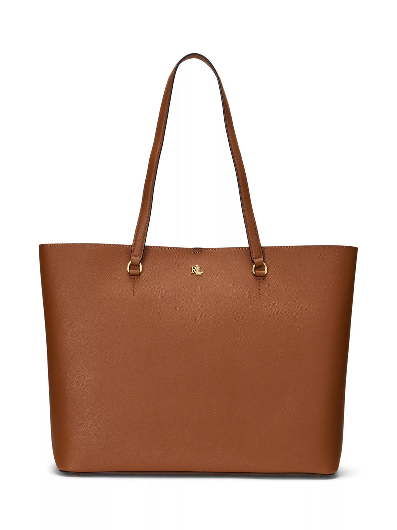 Ralph Lauren Karly crosshatch leather large tote bag - British product