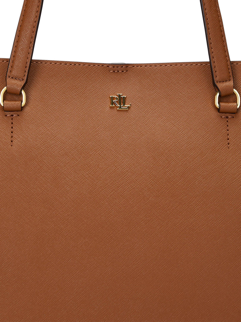 Ralph Lauren Karly crosshatch leather large tote bag - British product