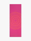 Gaiam dark pink yoga mat medallion pattern - imported from the UK