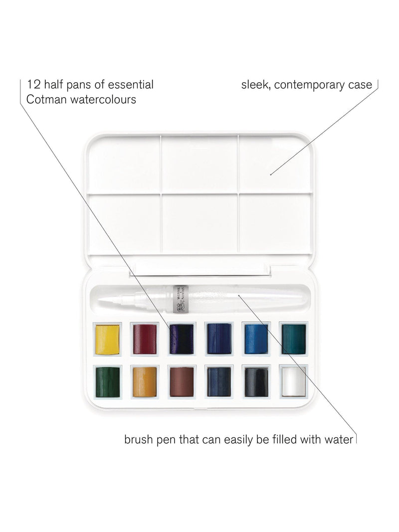 Winsor & Newton Cotman watercolour set 12 pans, imported from the UK