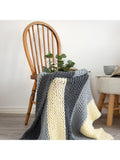 Wool Couture stripy blanket knitting kit 110x98cm - British product