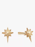 Daisy London North Star stud earrings gold 0.6cm (British brand)