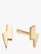 John Lewis Daisy London Lightning Bolt Stud Earrings, Gold- Buy online at McGrocer