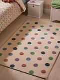 John Lewis polka dot wool rug multi 180x120cm, UK version