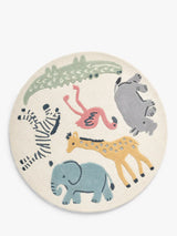 John Lewis Safari Round Wool Rug, 100cm Diameter, Multi-Color- Buy online at McGrocer