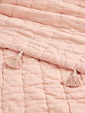 John Lewis kids' tassel pure cotton quilted throw, UK version