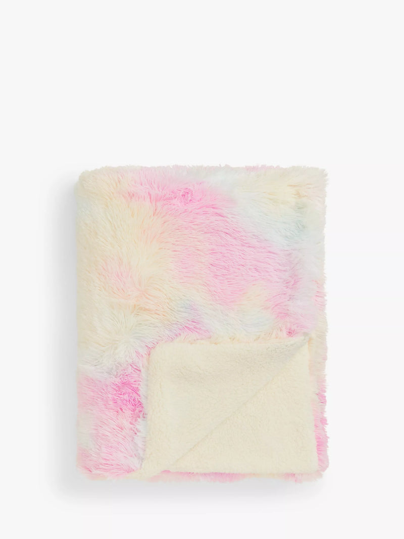 John Lewis kids' ombre faux fur throw, UK version