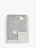 John Lewis kids' glow-in-the-dark star print sherpa fleece blanket, UK version