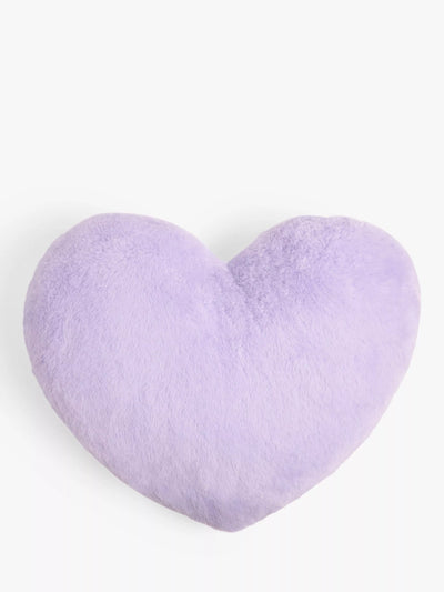 John Lewis John Lewis Kids' Faux Fur Heart Cushion- Buy online at McGrocer