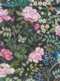 Floral Bird Patterned Wallpaper on Non-Woven Ground for Easy Installation