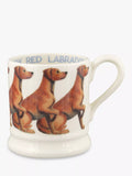 Emma Bridgewater Dogs Becher mit rotem Labradormotiv, 300 ml, Braun/Mehrfarbig