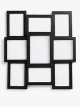 John Lewis John Lewis Multi-aperture Photo Frame, 9 Photo, Black- Buy online at McGrocer