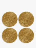 John Lewis Gold Beaded Round Coasters Set of 4, UK version