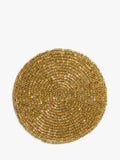 John Lewis Gold Beaded Round Coasters Set of 4, UK version