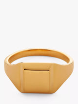John Lewis Monica Vinader Signature Signet Ring Gold- Buy online at McGrocer