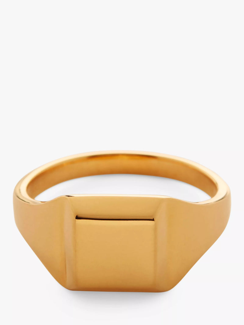 Bague Sceau Monica Vinader Signature Dorée