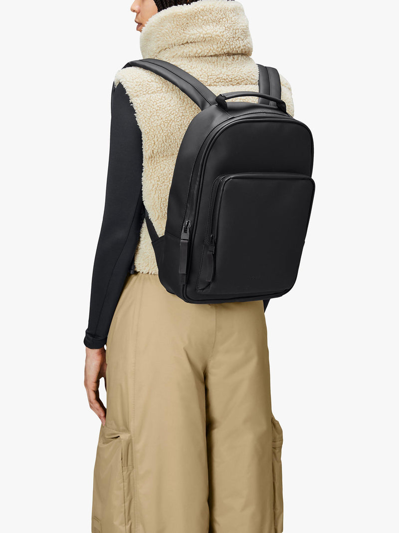 Rains Book Daypack in Drift, waterproof 15-inch laptop backpack (British brand)