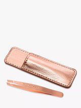 John Lewis Tweezerman Rose Gold Mini Slant Tweezers with Case- Buy online at McGrocer