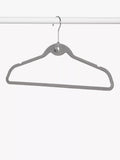 John Lewis flock clothes hangers pack of 20 grey, imported from the UK