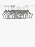 John Lewis flock clothes hangers pack of 20 grey, imported from the UK