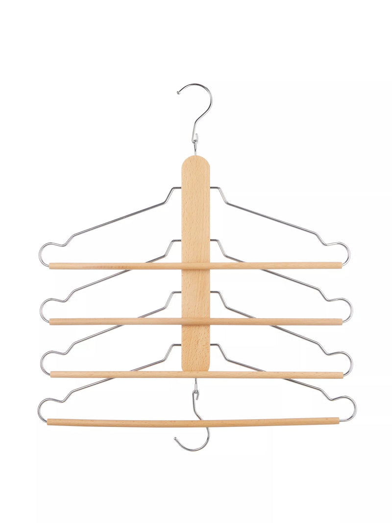 John Lewis 4-pack space saving clothes hangers FSC wood, imported from the UK