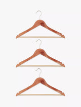 John Lewis John Lewis FSC Cedar Natural Wooden Clothes Hangers Pack of 3- Buy online at McGrocer
