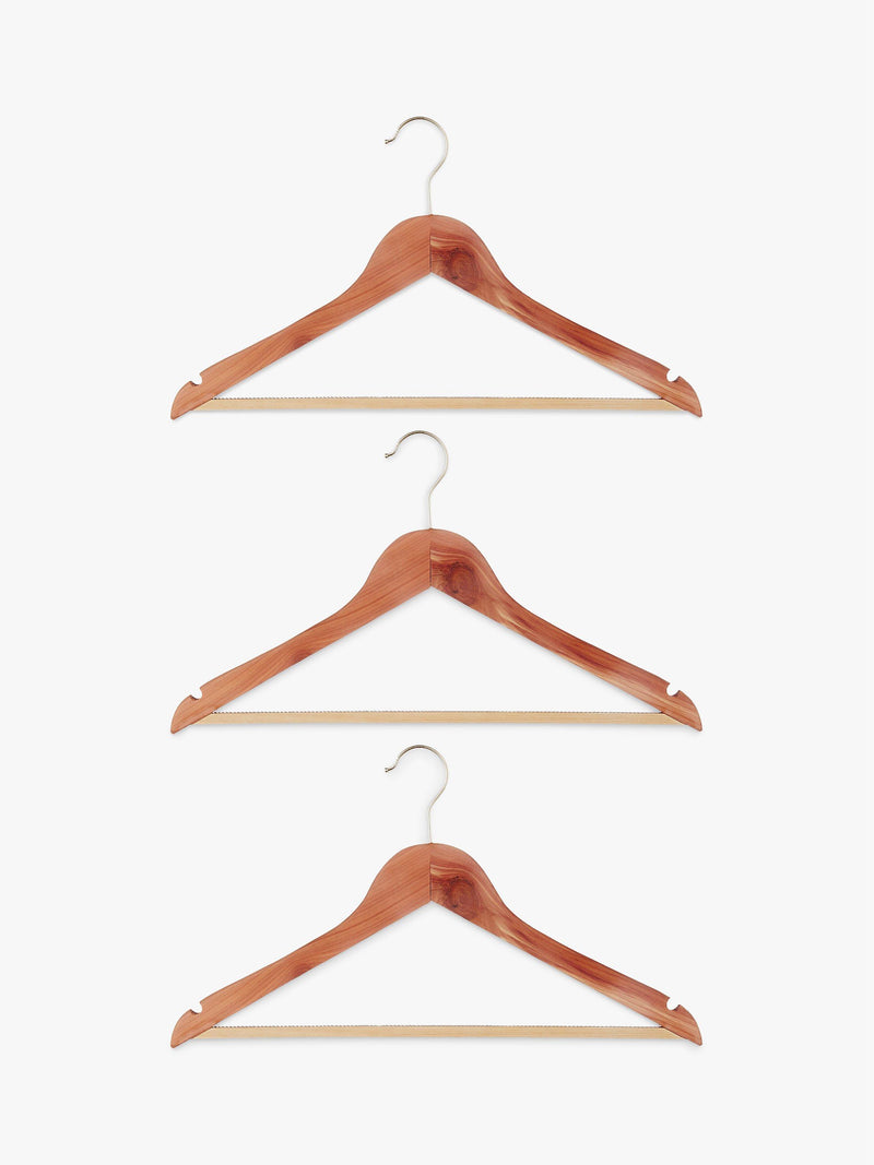 John Lewis FSC Cedar Natural clothes hangers pack of 3, UK version