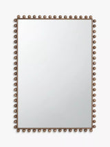 John Lewis John Lewis Bobbin Rectangular Wood Frame Wall Mirror, Natural, 85 x 60cm- Buy online at McGrocer