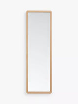 John Lewis John Lewis Slim Solid Oak Wood Hall Mirror, 140 x 43cm- Buy online at McGrocer