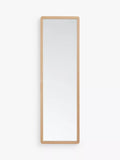 Miroir d'entrée John Lewis Slim en chêne massif 140x43cm, version britannique