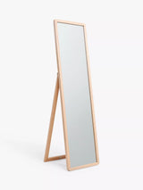 John Lewis John Lewis Solid Oak Wood Full-Length Cheval Mirror, 160 x 42cm- Buy online at McGrocer
