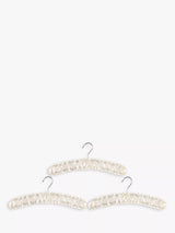 John Lewis John Lewis Padded Satin Clothes Hangers, Set of 3, White- Buy online at McGrocer