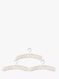 John Lewis padded satin clothes hangers white set of 3 - British product