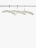 John Lewis padded satin clothes hangers white set of 3 - British product
