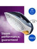 Philips 7000 Series SteamGlide Plus steam iron blue (British brand)