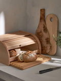 John Lewis beech wood bread bin with roll top - British product