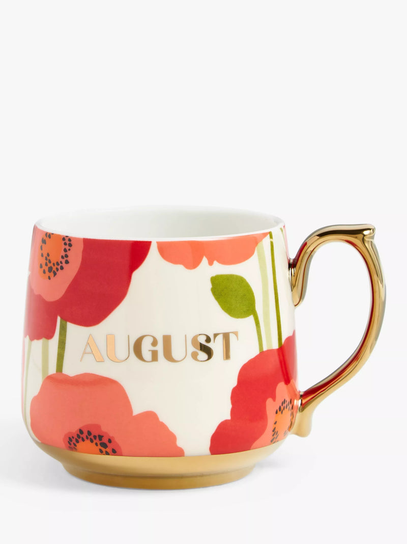 John Lewis Birthday Flower Fine China Mug 434ml