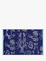 John Lewis Seafood Medley Design Bath Mat in Midnight- Buy online at McGrocer