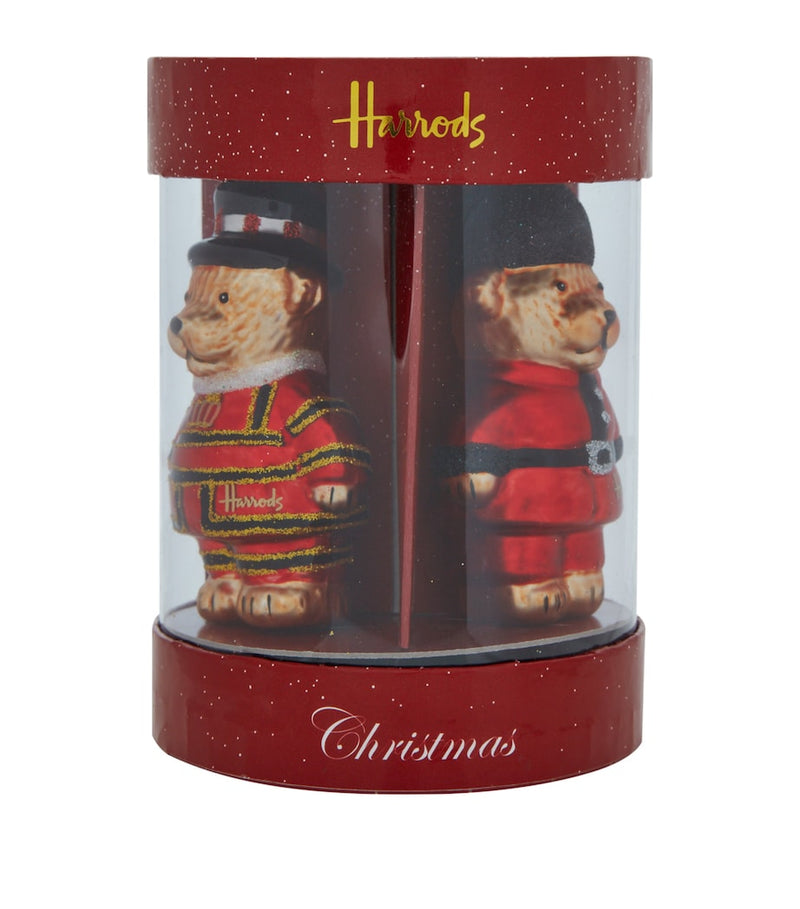Harrods London bear ornaments set of three, imported from the UK