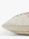 John Lewis hand-embroidered square cushion with botanical design, UK version