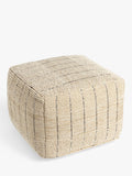 John Lewis jute woven stripe pouffe (British brand)