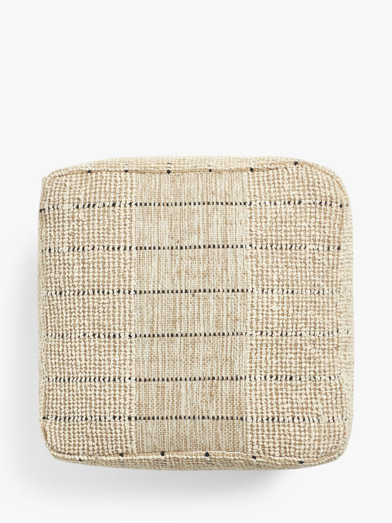 John Lewis jute woven stripe pouffe (British brand)