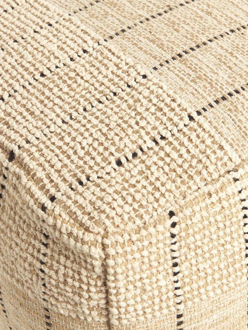 John Lewis jute woven stripe pouffe (British brand)