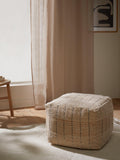 John Lewis jute woven stripe pouffe (British brand)