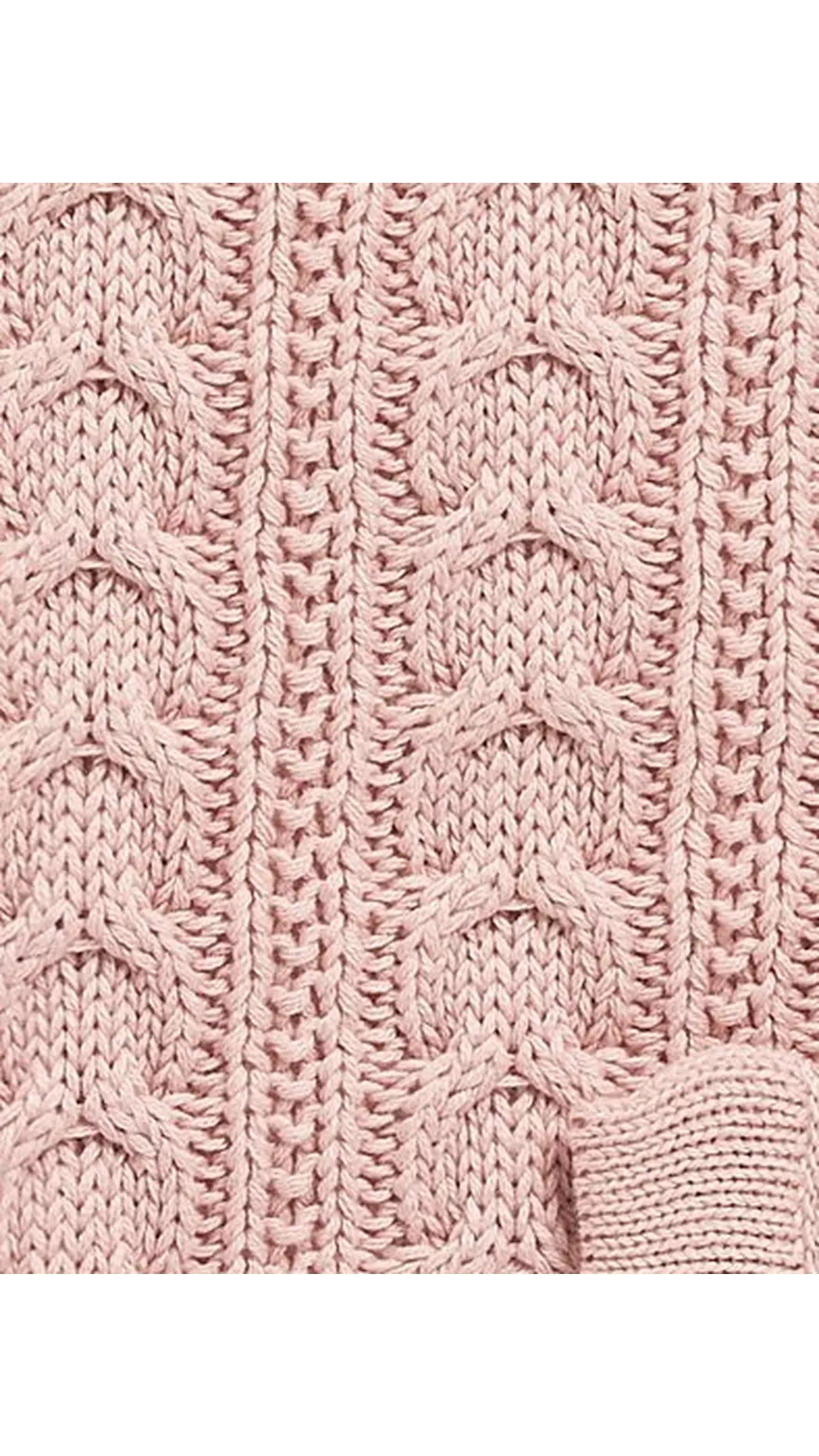 John Lewis Cable Knit Sherpa Fleece Baby Blanket - McGrocer